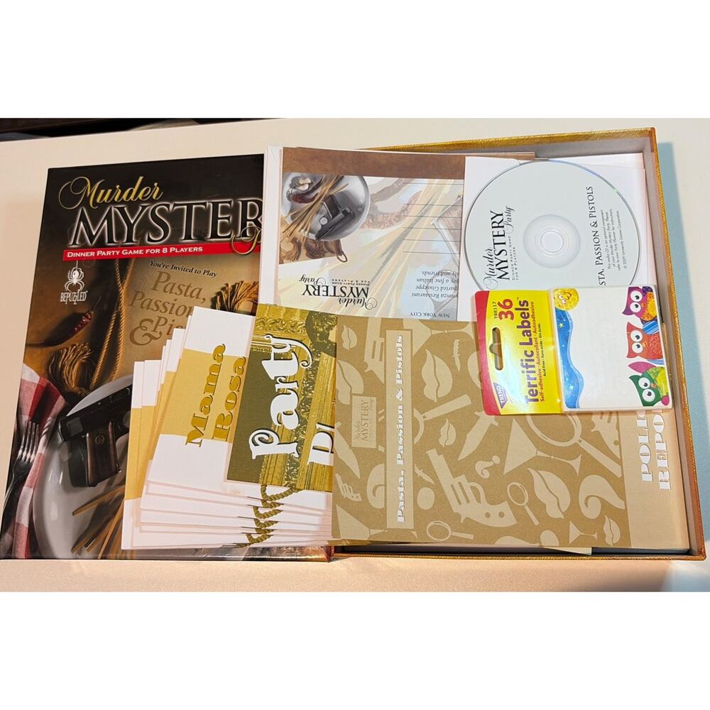 Murder Mystery Party Pasta Passion And Pistols Game (University Games)